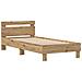 Letto con Luci LED Rovere Artigianale 75x190 cm Legno Ingegnerizzato - Foto miniatura 5