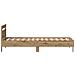 Letto con Luci LED Rovere Artigianale 75x190 cm Legno Ingegnerizzato - Foto miniatura 7