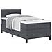Letto Rete a Molle Grigio Scuro con Materasso Singolo in Corduroy - Foto miniatura 1