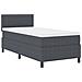 Letto Rete a Molle Grigio Scuro con Materasso Singolo in Corduroy - Foto miniatura 3