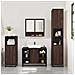 Set Mobili da Bagno 3 pz Rovere Marrone in Legno Multistrato - Foto miniatura 3
