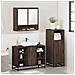 Set Mobili da Bagno 3 pz Rovere Marrone in Legno Multistrato - Foto miniatura 4