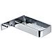 Portaoggetti Rettangolare Per Doccia Con Appendini Ad Angolo Da Muro In Ottone, Acciaio Inox Aisi 304 E Cromall A919 Serie Il Giglio Cromato - Foto miniatura 1