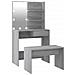 Set Tavolo da Toeletta con LED Grigio Sonoma Legno Multistrato - Foto miniatura 1