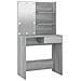 Set Tavolo da Toeletta con LED Grigio Sonoma Legno Multistrato - Foto miniatura 8