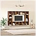 Mobile TV 4 pcs Marrone 37 x 37 x 142.5 cm Legno multistrato - Foto miniatura 4
