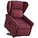 Poltrona Alzapersona Reclinabile Elettrica Rosso Vino Tessuto - Foto miniatura 1