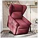 Poltrona Alzapersona Reclinabile Elettrica Rosso Vino Tessuto - Foto miniatura 2