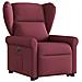 Poltrona Alzapersona Reclinabile Elettrica Rosso Vino Tessuto - Foto miniatura 3