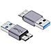 Adattatore Usb A Maschio A Micro B Maschio - Confezione Da 2, Lega Di Alluminio, Ricarica Ad Alta Potenza 3a - Foto miniatura 1