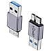 Adattatore Usb A Maschio A Micro B Maschio - Confezione Da 2, Lega Di Alluminio, Ricarica Ad Alta Potenza 3a - Foto miniatura 2