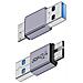 Adattatore Usb A Maschio A Micro B Maschio - Confezione Da 2, Lega Di Alluminio, Ricarica Ad Alta Potenza 3a - Foto miniatura 3