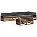 Set di divani da esterno con cuscino 8 pcs Naturale e Antracite - Foto miniatura 1
