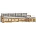 Set di divani da esterno 5 pcs Bianco e Grigio Chiaro - Foto miniatura 1