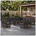 Set Divano da Giardino 14 pz Grigio e Grigio Scuro polyrattan - Foto miniatura 2