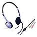 Cuffie con Microfono per PC Connessione Cavo Blu 1.8 m - Foto miniatura 1