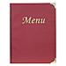 porta menu' a4-24x34cm bordeaux in pvc basic con 4+2 buste fisse - Foto miniatura 1