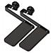 750mm Wide Partition Brackets Tool-less Mount Black . Ns - Foto miniatura 1
