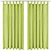 2 Pz Tende In Micro Raso Con Passanti 140x225 Cm Verdi - Foto miniatura 1