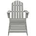 Sedia da Giardino con Poggiapiedi in Legno Grigio - Foto miniatura 9