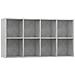 Libreria /Credenza Grigio Cemento 66x30x130 cm Legno Multistrato - Foto miniatura 13