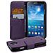 Custodia Compatibile Con Samsung Galaxy Mega 5.8 In Viola Lilla - Coperchio Protettivo In Similpelle Liscia E Tasca Per Carte Di Credito - Foto miniatura 4