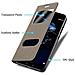 Custodia Compatibile Con Huawei P10 In Bruno Pietra - Coperchio Protettivo Con Chiusura Magnetica, Funzione Stand E 2 Finestre Di Visualizzazione - Foto miniatura 3