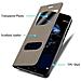 Custodia Compatibile Con Huawei P10 In Bruno Pietra - Coperchio Protettivo Con Chiusura Magnetica, Funzione Stand E 2 Finestre Di Visualizzazione - Foto miniatura 6