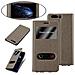 Custodia Compatibile Con Huawei P10 In Bruno Pietra - Coperchio Protettivo Con Chiusura Magnetica, Funzione Stand E 2 Finestre Di Visualizzazione - Foto miniatura 7