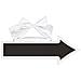 White Reversible Arrow Chalkboard Sign 41cm X 15cm X 0.7cm-1 Pc Lavagna Bianca Reversibile Con Freccia, 41 Cm X 15 Cm X 0,7 Cm, 1 Pezzo, 241426 - Foto miniatura 1