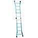 Scala Telescopica Allungabile Estensibile Pieghevole In Acciaio 4+4 Gradini - Foto miniatura 2