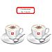 Illy Set 2 Tazze Da Cappuccino O Latte Macchiato Con Piattini - Foto miniatura 1