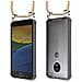 Catena Di Telefoni Cellulari Compatibile Con Motorola Moto G5 In Marrone Brillante - Coperchio Protettivo In Silicone Con Anelli D'argento, Cinturino In Corda E Custodia Staccabile - Foto miniatura 8
