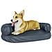 Letto Cani Ergonomico Gommapiuma Blu Scuro 75x53 Cm Similpelle - Foto miniatura 2