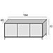 Credenza Fresia, Mobile Buffet A 3 Ante E 1 Ripiano Regolabile, Madia Elegante Da Soggiorno, Mobile Porta Tv, 100% Made In Italy, 184x45h77 Cm, Bianco E Cemento - Foto miniatura 3
