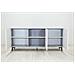 Credenza Fresia, Mobile Buffet A 3 Ante E 1 Ripiano Regolabile, Madia Elegante Da Soggiorno, Mobile Porta Tv, 100% Made In Italy, 184x45h77 Cm, Bianco E Cemento - Foto miniatura 4