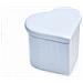 Pouf Contenitore Imbottito Pieghevole In Ecopelle Modello Coracao Cuore Bianco - Foto miniatura 1