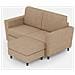 Divano Yasel 2 Posti (due Sedute Da 60cm) + Pouf Misure Esterne L. 152 P. 155 Colore Beige - Foto miniatura 1
