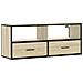 Mobile Tv Rovere Sonoma 100x31x39,5cm Legno Multistrato Metallo - Foto miniatura 2