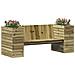 Lusso Casadino -  Panca Con Fioriera 167,5x60x65 Cm In Legno Impregnato Di Pino - Foto miniatura 3