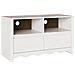 Mobile TV  "DRAMMEN" Bianco 99x43x55 cm Legno solido Pino - Foto miniatura 1