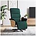 Poltrona Reclinabile Massaggio Poggiapiedi Verde Scuro Tessuto - Foto miniatura 2