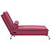 Chaise Longue Massaggi con Cuscino a Rullo Rosso Vino Velluto - Foto miniatura 5