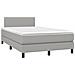 Letto a Molle Materasso e LED Grigio Chiaro 120x190 cm Tessuto - Foto miniatura 3