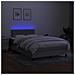 Letto a Molle Materasso e LED Grigio Chiaro 120x190 cm Tessuto - Foto miniatura 4