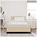 Letto Box Spring con Materasso Crema 120x190 cm Tessuto - Foto miniatura 5