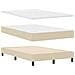 Letto Box Spring con Materasso Crema 120x190 cm Tessuto - Foto miniatura 6