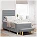 Letto rete con materasso e panca Grigio chiaro 90x200 cm Tessuto - Foto miniatura 2