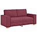 Divano a 2 posti rosso vino 140 cm in tessuto - Foto miniatura 1