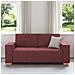 Divano a 2 posti rosso vino 140 cm in tessuto - Foto miniatura 3